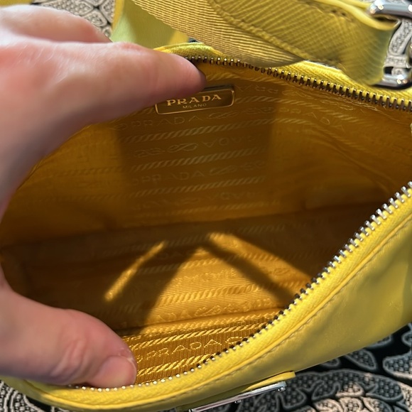 Prada- yellow nylon crossbody - Picture 6 of 9